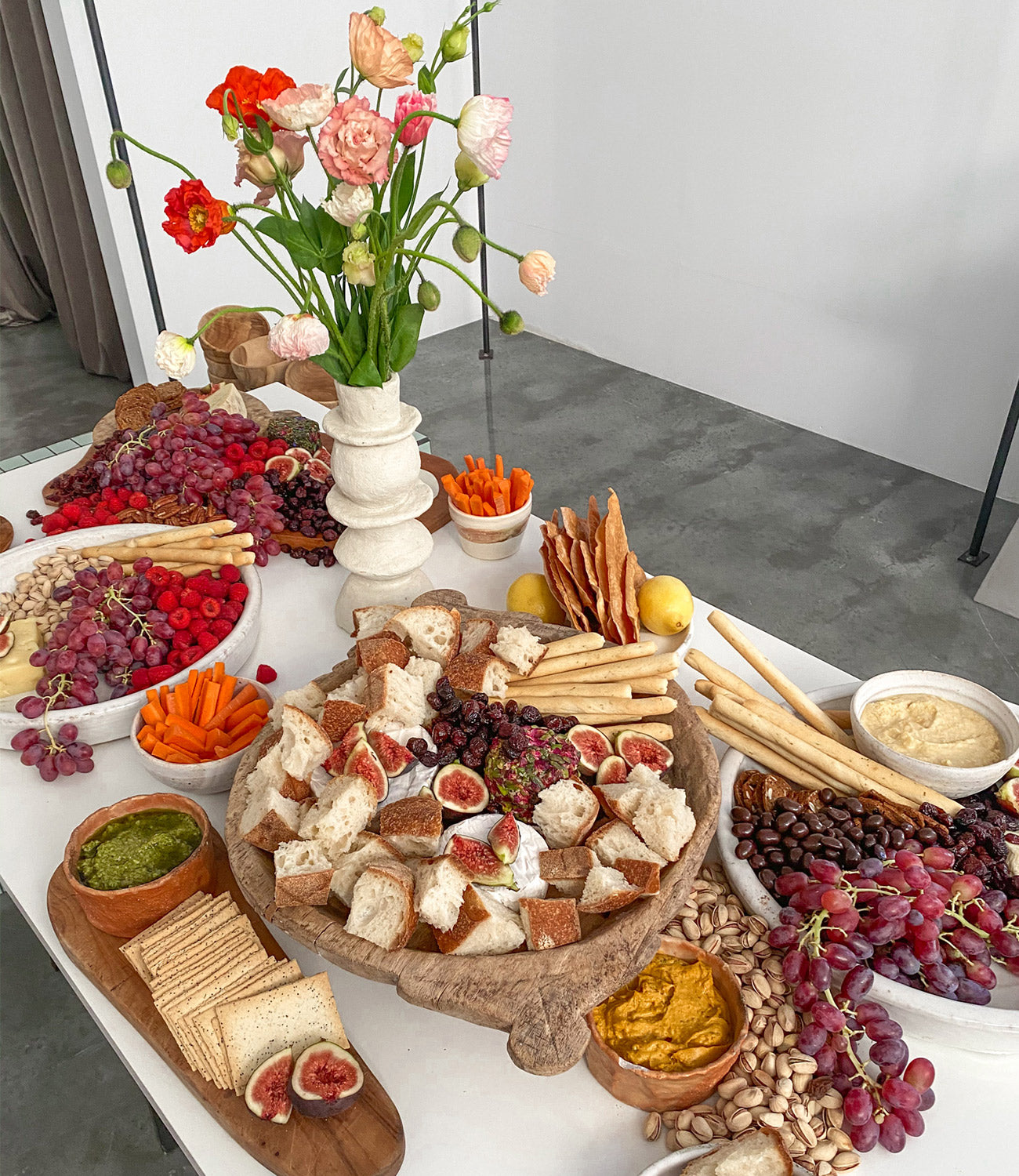 Flowers and nibbles at the globetrottersiraconlineusa fashion Revolution 2021 Panel Discussion Event